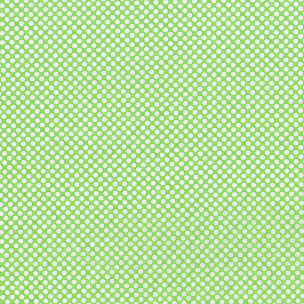 Dots & Stripes - Dot Com - Spring Green Dots ($11/yd)