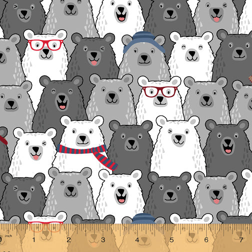 Happy Bears Grey ($8/yd)